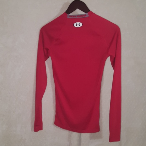 *SOLD*Red Under Armour Long Sleeve Compression Shi - Picture 4 of 5